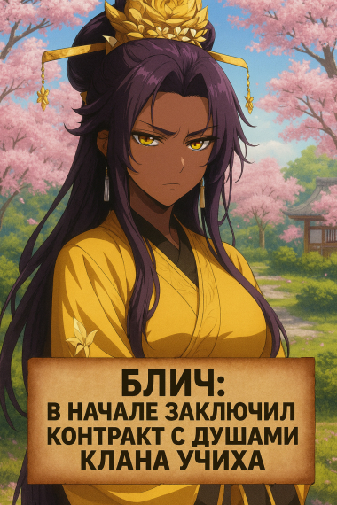Блич: В начале заключил контракт с душами клана Учиха - обложка ранобэ читать онлайн