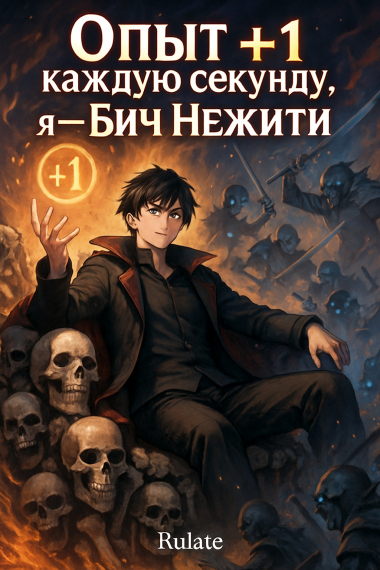 Опыт +1 каждую секунду, я — Бич Нежити - обложка ранобэ читать онлайн