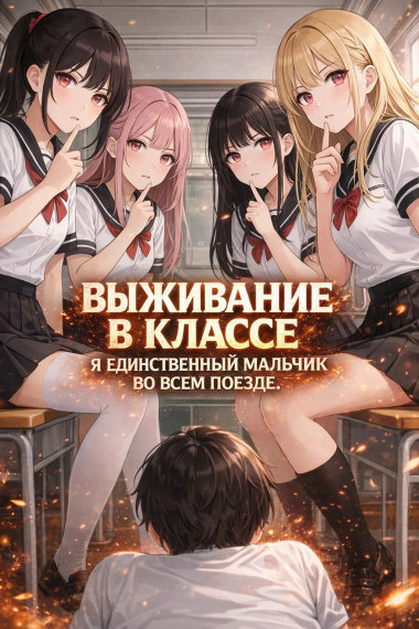 Выживание В Классе: Я Единственный Мальчик Во Всем Поезде. - обложка ранобэ читать онлайн