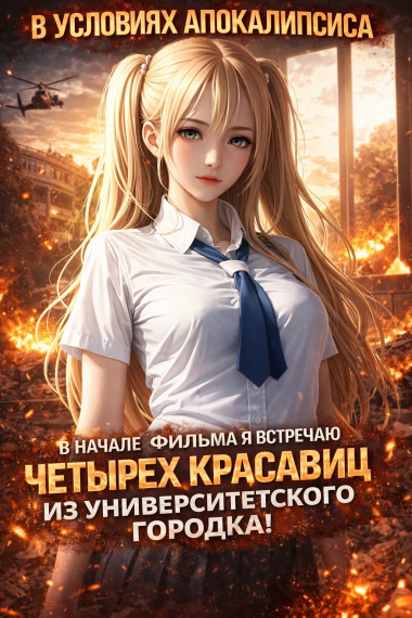 В Условиях Апокалипсиса В Начале Фильма Я Встречаю Четырех Красавиц Из Университетского Городка! - обложка ранобэ читать онлайн
