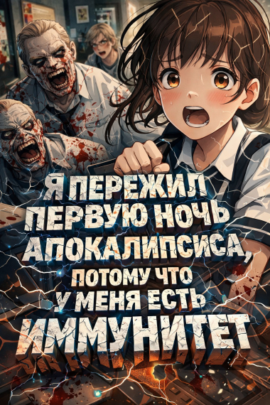 Я пережил первую ночь апокалипсиса, потому что у меня есть иммунитет - обложка ранобэ читать онлайн