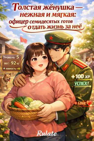 Толстая жëнушка — нежная и мягкая: офицер семидесятых готов отдать жизнь за неё - обложка ранобэ читать онлайн
