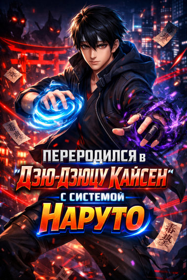 Переродился в «Дзю-дзюцу Кайсен» с системой «Наруто» - обложка ранобэ читать онлайн